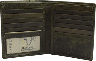 Swiss Marshall Cartera europea de piel de cordero con bloqueo RFID...