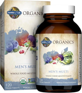 Multi tabletas Garden of Life Kind Organics para hombres, 120, 1, 1