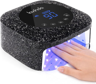 Lavinda Lámpara de uñas UV de 54W, luz UV para uñas de gel, lámpara...
