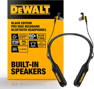 DEWALT Auriculares Bluetooth de Banda para el Cuello 2 en 1 Edición...