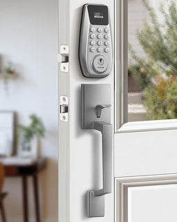 DESLOC C100 - Cerradura de puerta de entrada sin llave con juego de...