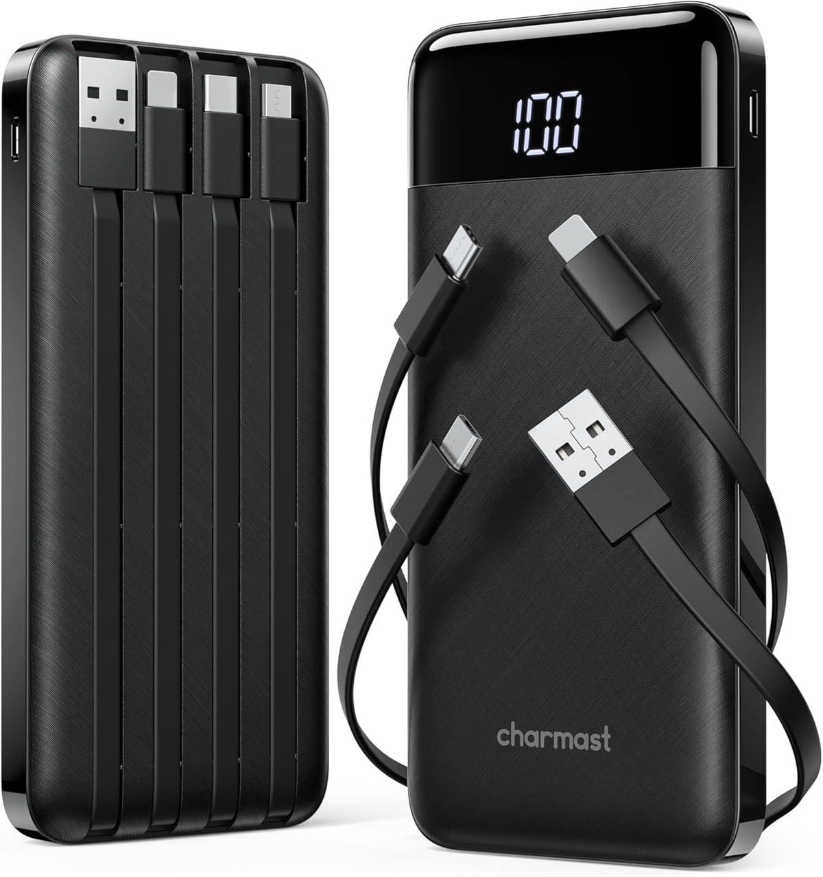 charmast Paquete de 2 cargadores portátiles de 10000 mAh, banco de...