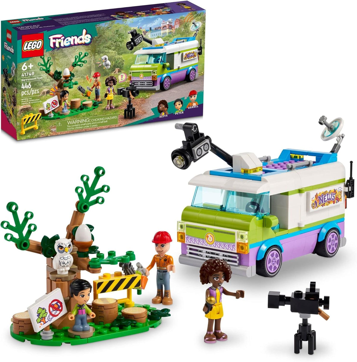 LEGO Friends Newsroom Van 41749 - Juego de juguetes de construcción...