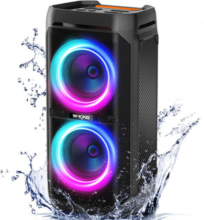W-KING Altavoz Bluetooth portátil de 240 W, caja de auge fuerte con...