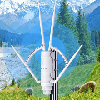 WAVLINK AC1200 Extensor de alcance WiFi al aire libre de largo alca...