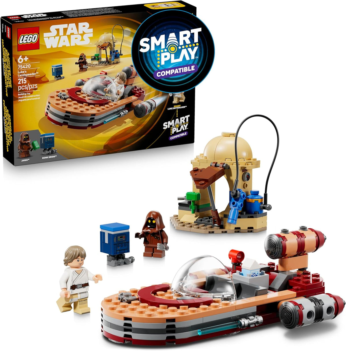 LEGO Star Wars SMART Play: Luke's Landspeeder - Juguete de cons...
