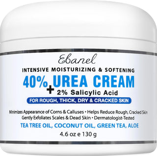 Ebanel Crema de urea 40% más ácido salicílico 2%, crema para pies p...