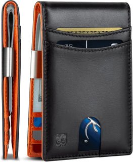 SERMAN BRANDS Billetera con clip de dinero para hombre. Carteras de...