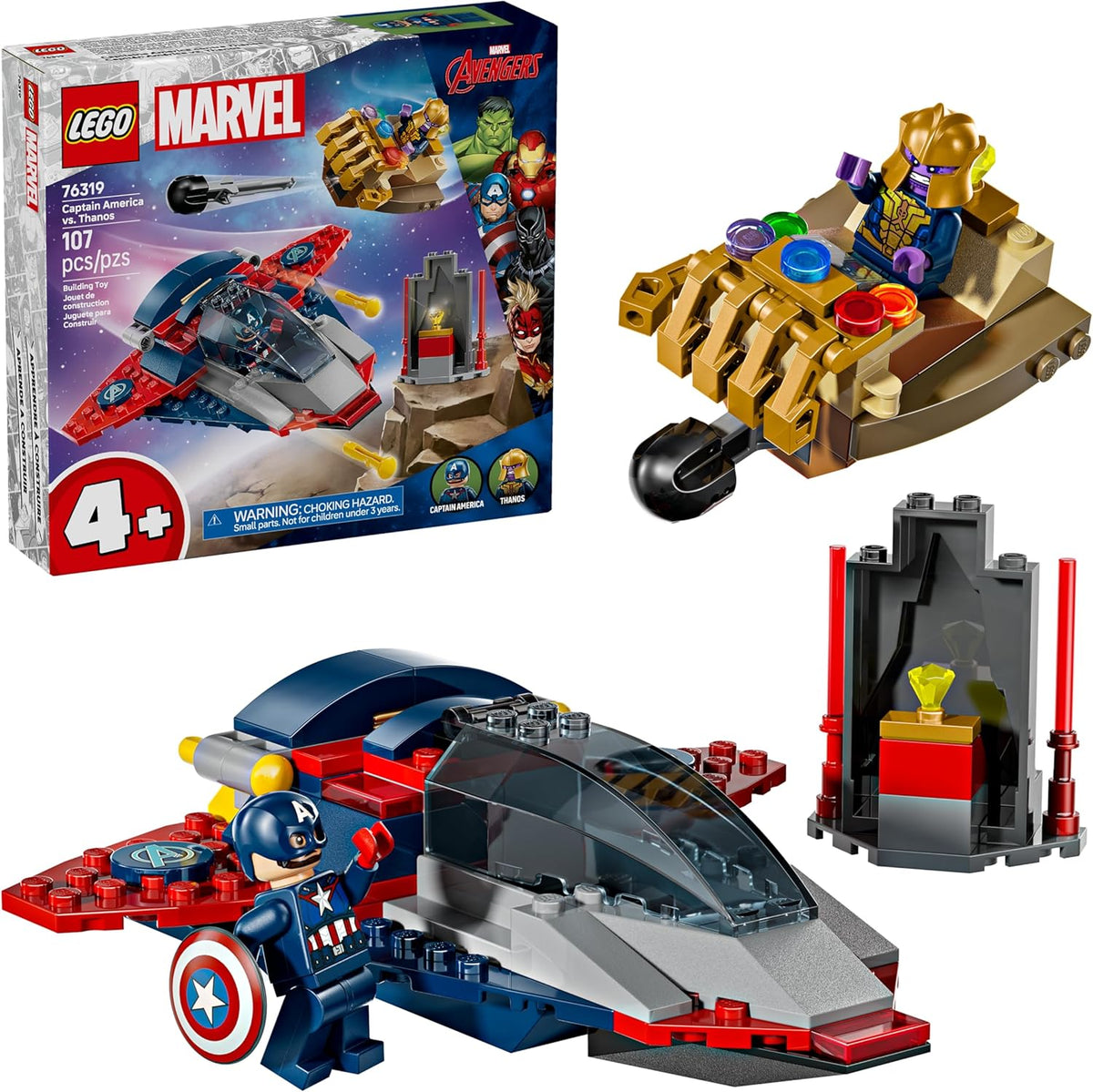 LEGO Marvel Captain America vs Thanos - Juego de juguete