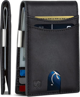 SERMAN BRANDS Billetera con clip de dinero para hombre. Carteras de...