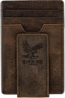 BULL GUARD Cartera magnética para hombre con clip para dinero, hech...