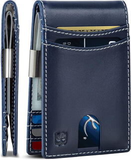 SERMAN BRANDS Billetera con clip de dinero para hombre. Carteras de...