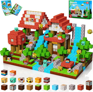 Bloques Magnéticos-150 PCS Bloques de Construcción Magnéticos, Azul...