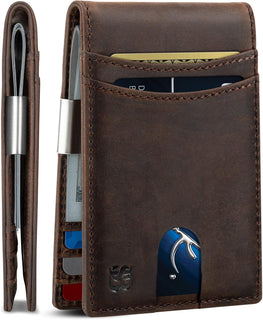 SERMAN BRANDS Billetera con clip de dinero para hombre. Carteras de...