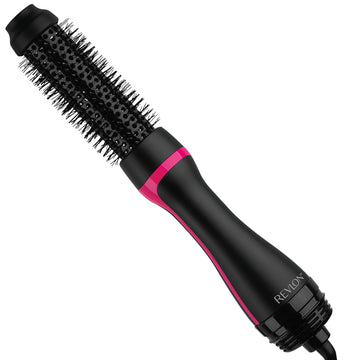 Revlon One-Step Secador de Pelo Redondo de 1-1/2" con Refuerzo de Raíces, Negro