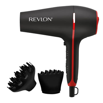 Revlon Smoothstay Secador de Pelo de Cerámica con Difusor y Aceite de Coco Negro