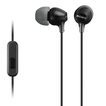 Sony MDR-EX14AP Auriculares Internos con Cable y Micrófono, Negros