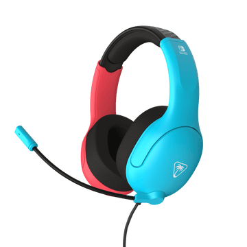 Turtle Beach Auriculares para Juegos airliteTM con Cable, Color Azul Neón y Rojo, con Licencia Oficial para Nintendo Switch™, Nintendo Switch™ Lite y Nintendo Switch™ - Modelo OLED - Micrófono Abatible para Silenciar - Default Title