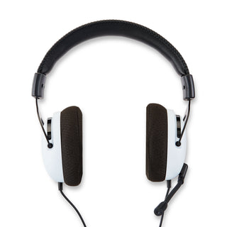 onn.PlayStation Auriculares para Videojuegos con Cable con Conector de 3,5 Mm, Micrófono Abatible para Silenciar, Acero Liviano y Altavoces de 40 Mm - Blanco y Negro - Default Title
