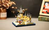 Juego de construcción de libro de castillo compatible con