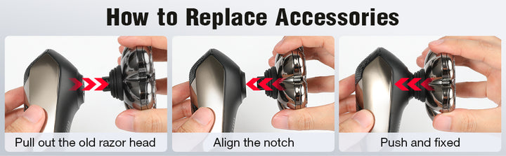 7 cuchillas flotantes de cabezal de afeitado de repuesto