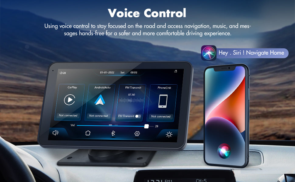 Estéreo inalámbrico portátil Carplay para automóvil