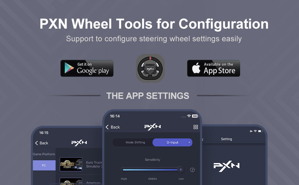 PXN Gaming Racing Wheel V9 Steering Wheel 270/900° Car