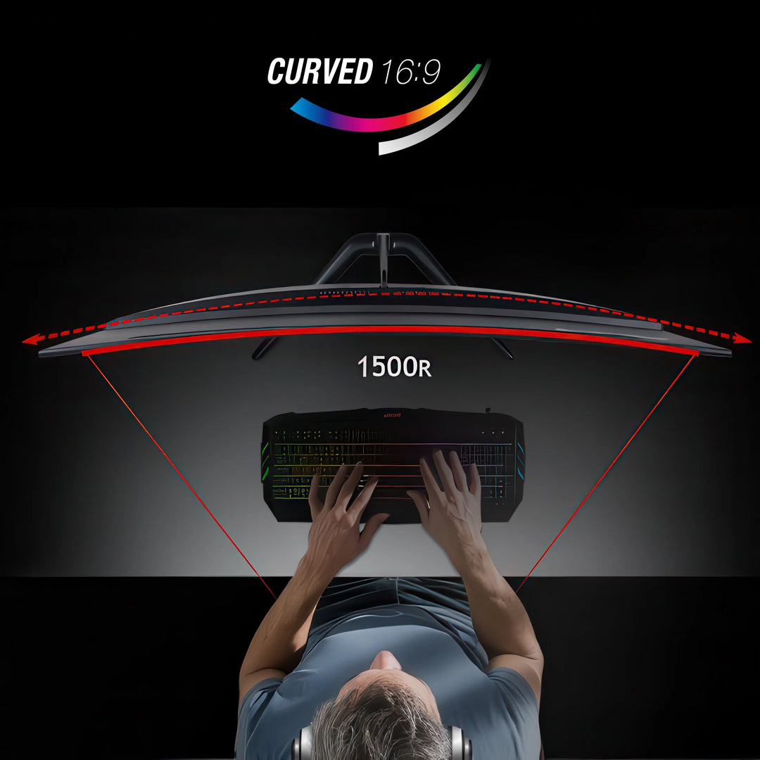 Nitro 31.5" Curved Full HD (1920 X 1080) 180Hz Gaming Monitor, Black, ED320QR S3Biipx