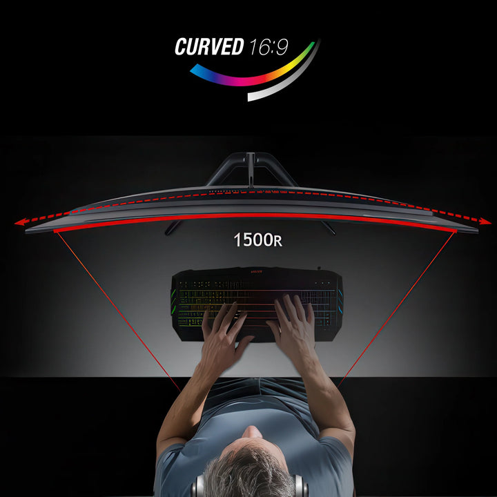Nitro 31.5" Curved Full HD (1920 X 1080) 180Hz Gaming Monitor, Black, ED320QR S3Biipx