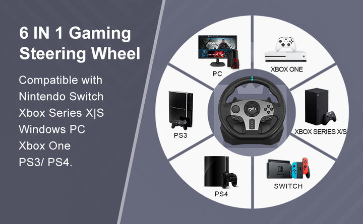 PXN Gaming Racing Wheel V9 Steering Wheel 270/900° Car