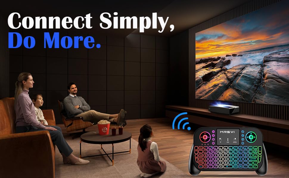 MRSVI Mini teclado con panel táctil de 24 GHz y modo dual