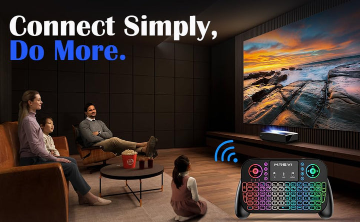 MRSVI Mini teclado con panel táctil de 24 GHz y modo dual