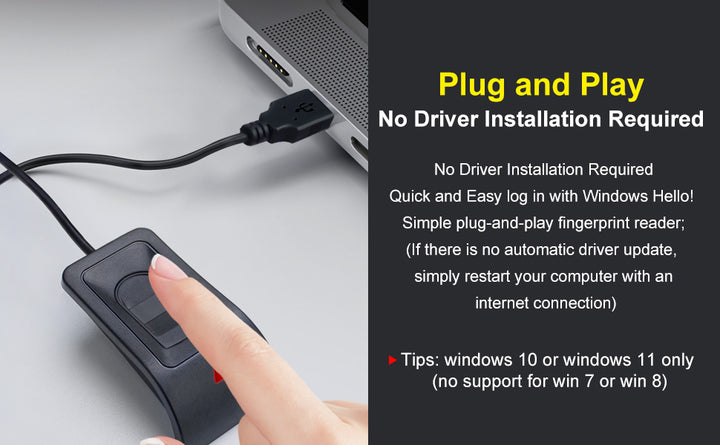 JIAN BOLAND Lector de huellas dactilares USB para