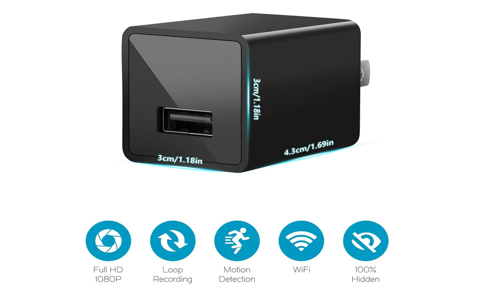 USHJNV Cámara espía inteligente inalámbrica pequeña 1080P