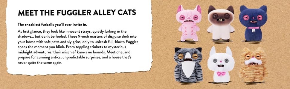 Fuggler ZURU - Juguete de peluche Alley Cats de 9