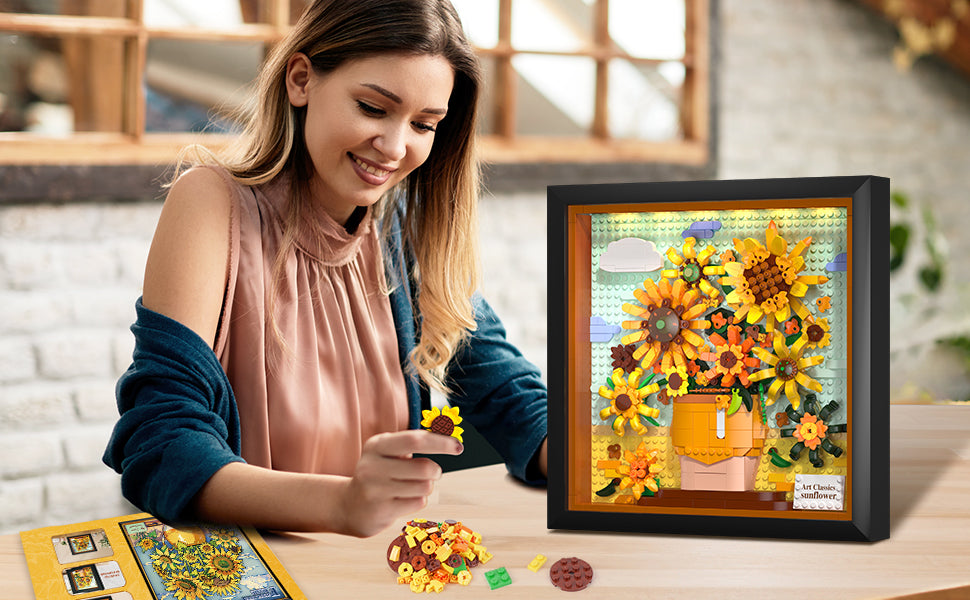 HOGOKIDS Juego de construcción de flores y girasoles con