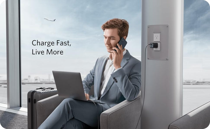 Anker Cargador 65 W 3 puertos rápido plegable USB C bloque