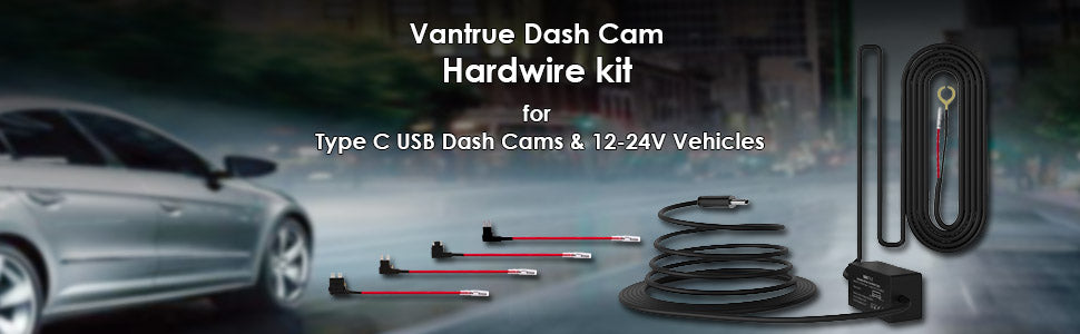 Kit de cable duro USB-C Vantrue de 115 pies con