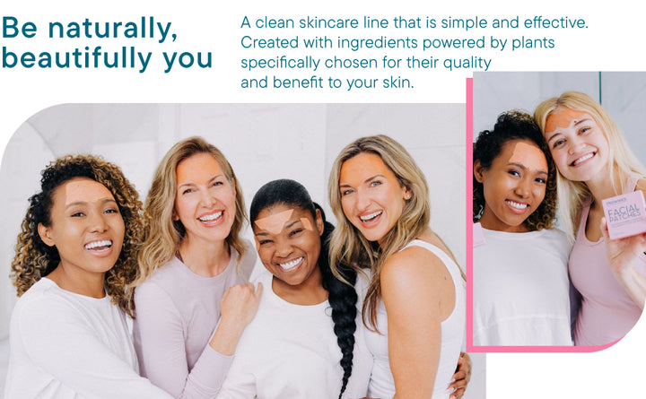 Parches faciales para la frente y el espacio entre los