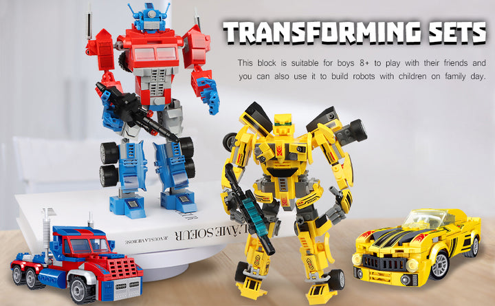 HIGH GODO Juego de construcción transformable robot de