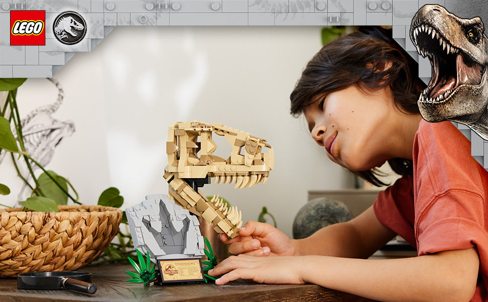 LEGO Fósiles de dinosaurios Jurassic World calavera T rex