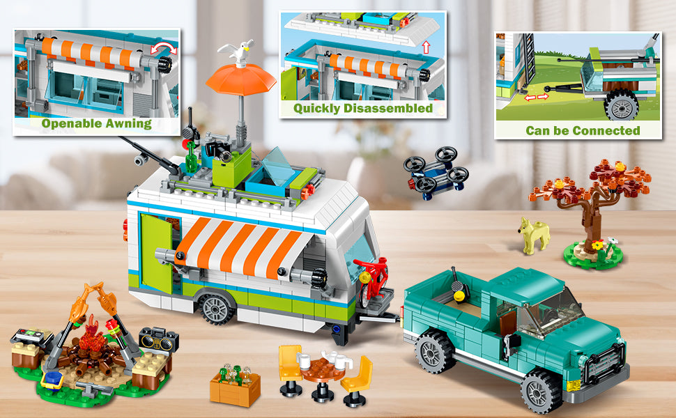 HOGOKIDS City Camper Van - Juego de construcción con luz