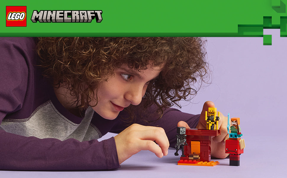 LEGO Minecraft The Nether Lava Battle Toy and Playset