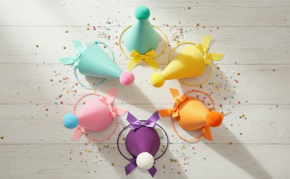 12 mini sombreros de fiesta para animales de peluche