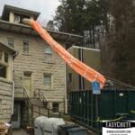 Sistema de extracción y canal de basura de construcción