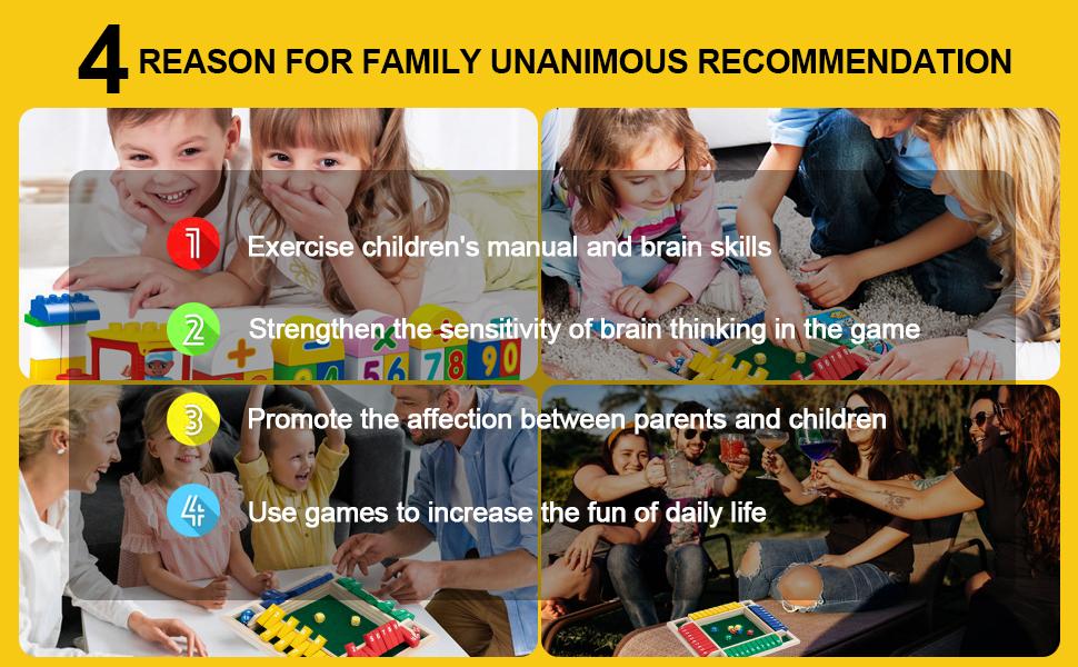 Nicecho Shut The Box - Juego de dados para 2 a 4 jugadores