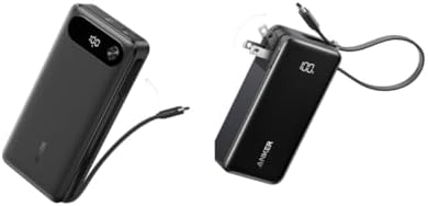 Anker Cargador portátil de 20,000 mAh con cable USB-C integrado con...
