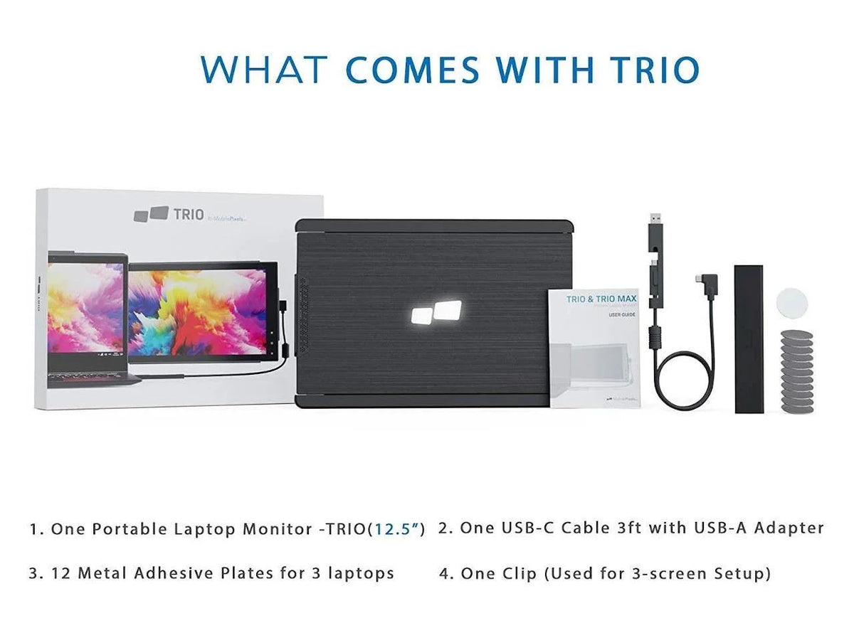 101-1003P01 Trio Portable 12.5 Inch Monitor Extension for Laptops