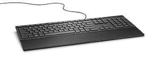 DELL - Teclado de escritorio con cable USB multimedia en