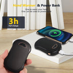 Hand Warmers Rechargeable 2 Pack,  10000 Mah Hot Hand Warmers , Electric USB Rechargeable Portable Hand Warmer, Reusable Hand Warmer for Camping, Fishing, Skiing, Hiking